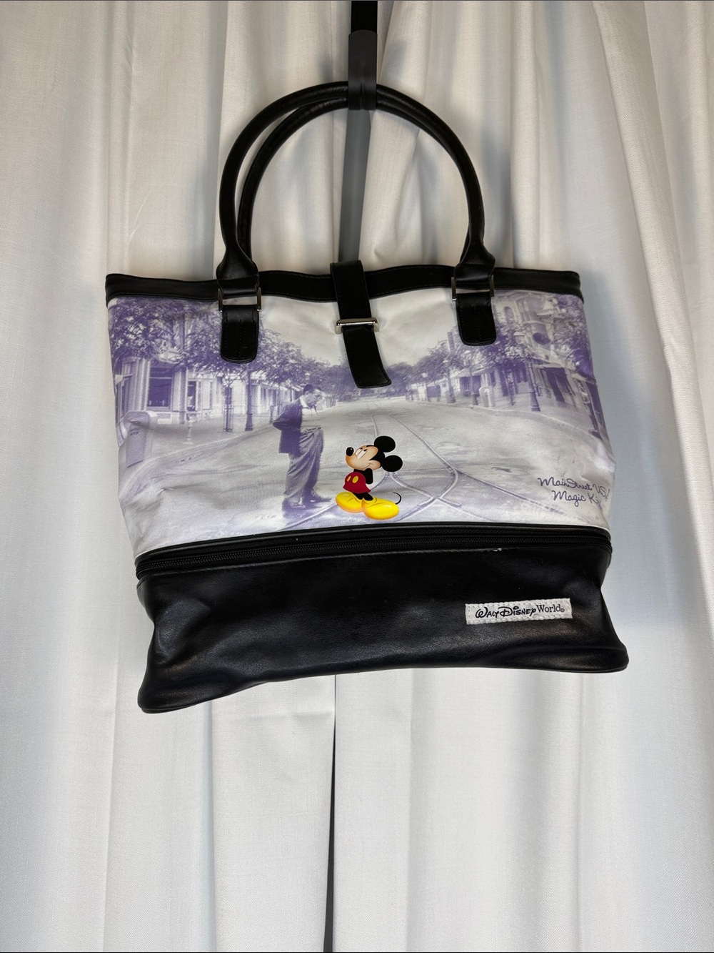 Disney Black and Purple Mickey Mouse Tote Bag